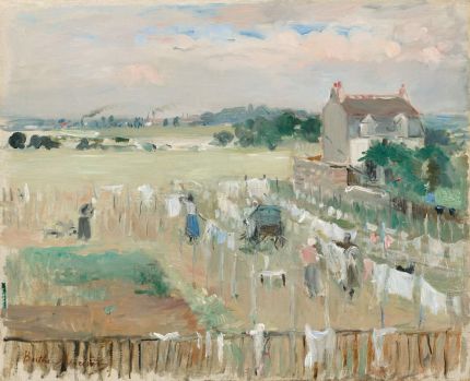 Hanging the Laundry Out to Dry  1875 Morisot