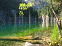 Kaindy Lake in south east Kazakhstan