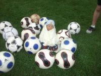 Fake Baby Plays Soccer