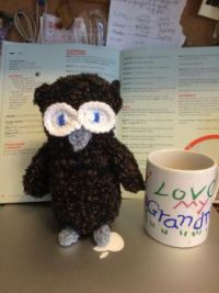 Crocheted owl