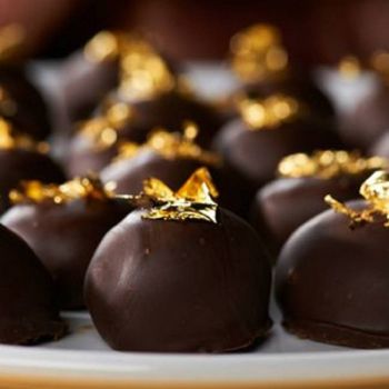 Truffles With Edible Gold Leaf