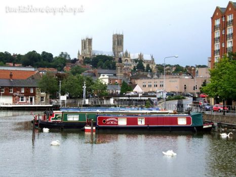 Brayford Wharf Lincoln with Cathedral