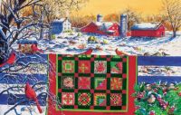 Winter-Patchwork and Cardinals--medium