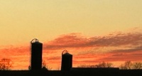 Evening skies over the farm