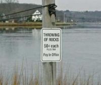 Rock throwing