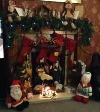Lily's fireplace before Santa arrives