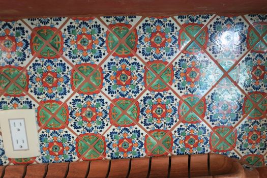 Mexican tile backsplash