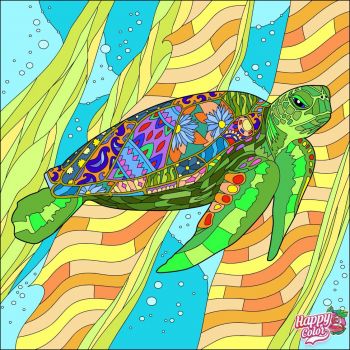 Colorful Sea Turtle-64