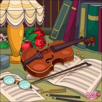 Violin, Score and Books