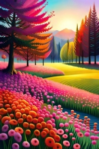Blooming Harmony: A Sunset Symphony