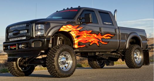 Flaming Ford Big Rig Truck_02