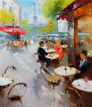 Solve Outdoor Cafe ~ Aziz Sulaymanov (Kyrgyz Republic, 1986...active ...