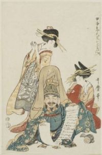 Daikoku Imitating Fukurokuju, from the series Seven Transformations of Daikoku in the Year of the Wood Rat
