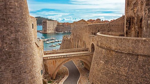 The Ploce Gate - City Walls of Dubrovnik in Croatia