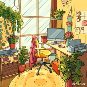 Solve Work From Home jigsaw puzzle online with 306 pieces