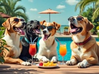Canine Fitness Center Happy Hour Stock Photo