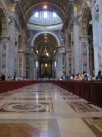 Inside St. Peters, Vatican City, Italy