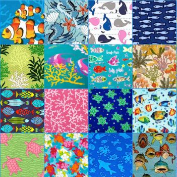 Sea Life Fabric, Section 1  (M)  **