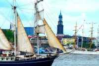 Sailing ship Thalassan at Hafengeburtstag festival, Hamburg, Germany