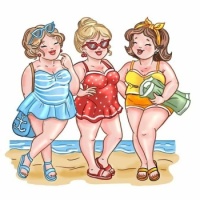 Beach gals.