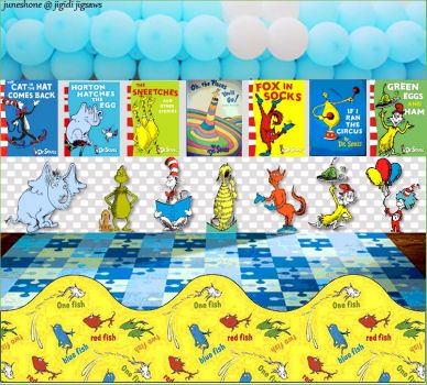 Solve Dr Seuss jigsaw puzzle online with 90 pieces