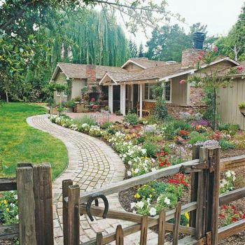 Solve Cottage Garden Ideas Wood Fence Jigsaw Puzzle Online With 36