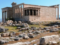 Erechtheion Temple on The Acropolis, Athens