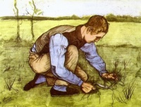 Vincent van Gogh (Dutch, 1853–1890), Boy Cutting Grass with a Sickle (1881)