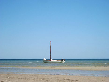 Boat in shallow water