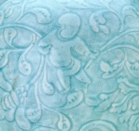 Detail of Carved Porcelain Meiping Vase, Children among Blossoming Vine