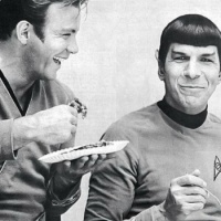 Captain Kirk and Spock behind the scenes!