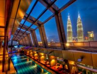 The Sky Bar in Kuala Lumpur with a View of Petronas