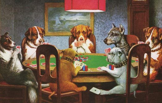 Solve Dogs Playing Poker Jigsaw Puzzle Online With 260 Pieces   L