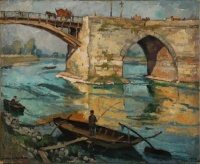 Einar Wegener:Lili Elbe, A Bridge over the Loire River