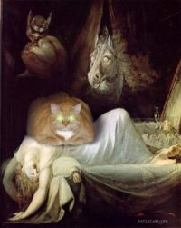 Nightmare Cat - Henry Fuseli -FATCATART