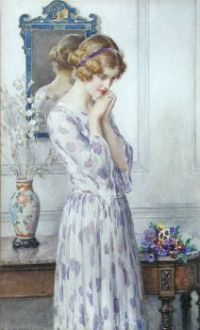 William Henry Margetson  - Plunged in Thought