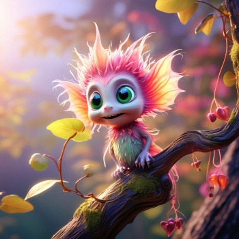 Solve Little tree monster jigsaw puzzle online with 9 pieces