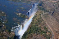 Looking down on Victoria Falls