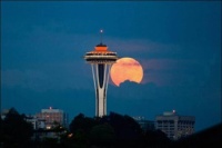 Super Moon over Seattle