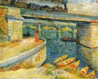 Vincent van Gogh (Dutch, 1853–1890), Bridges across the Seine at Asnieres (1887)