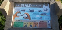 Godrevy Point,  Cornwall, Seal Viewing Area  Notice