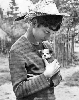 Boy and puppy / USSR / 1968
