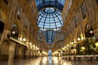 Galleria Vittorio Emanuele II in Milano was designed in 1861 by Giuseppe Mengoni, located in the Italian Region of Lombardia.The