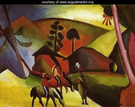August Macke - Indians on Horseback
