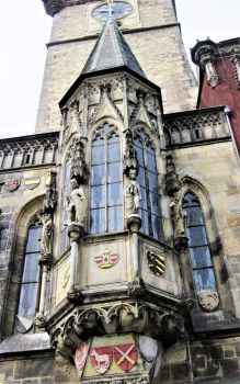 Ornate Oriel Window, City Hall, Prague (large)