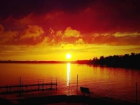 Beautiful sunset in  Biron Wisconsin