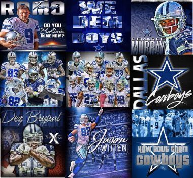 Solve Dallas Cowboys Collage jigsaw puzzle online with 110 pieces