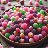 Bowl of fruit candies 2
