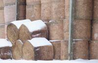 Hay Bales in the Snow