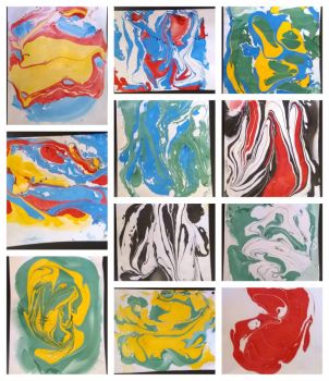 Liz's Marbling Collage!!